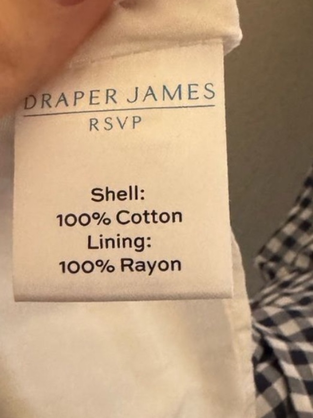 Draper James sz Small Navy White Gingham Check Maxi Dress sundress cotton summer - Picture 8 of 9